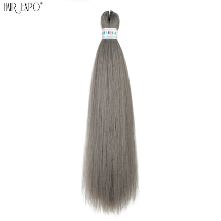 26Inch Easy Braids Hair Synthetic Colourful Pre Stretched Braiding Hair Extensions Jumbo Braids Ombre Yaki Long Straight Hair