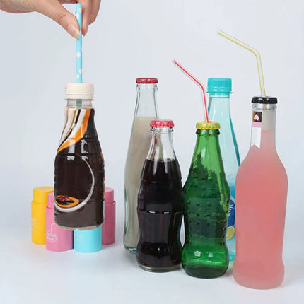 1pcs Mini Water Drill Bottle Opener Tools Drink Punch Bottle Cover Hole Punch Opener For Straw For Party Random Color