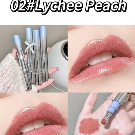 Mirror Watery Essence Lip Gloss Long-Lasting Non-Sticky Plumping Liquid Lipstick Jelly Lip Glaze Makeup Moisturizing Lips Tint
