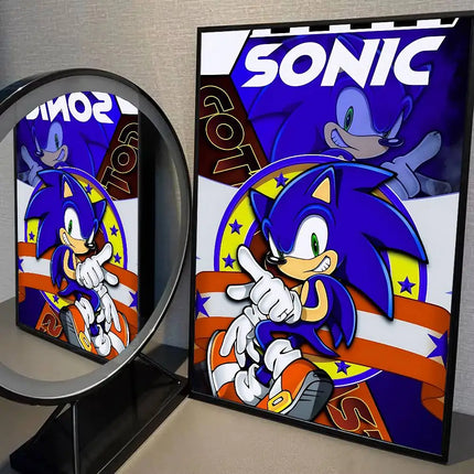 Sonic Game Poster Print A5-A2 - Wall Art Decor Room Office Gift / Poster Sonic A5-A2 - Déco Murale Bureau Cadeau