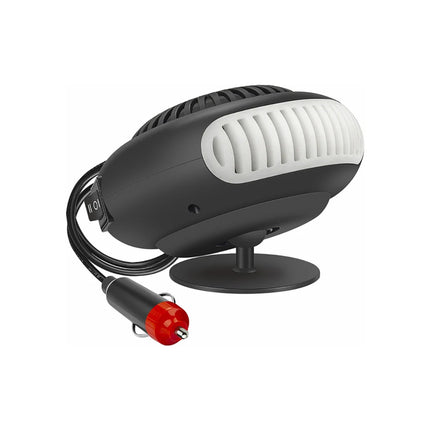 12V Car Heater 360° Rotatable Electric Heater Plug-In Heating Cooling Fan Windshield Defroster Demister ABS+fan