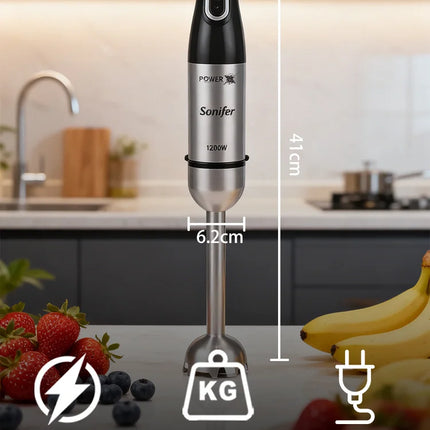 Hand Blender Sonifer SF-8180 1200W Immersion Blender Stainless Steel Blade Turbo Speed Control Smoothie Maker Kitchen