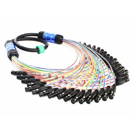 Professional 4/8/12/16/24 Channel XLR Snake Cable, Male to Female, Shielded Audio Extension for Stage Studio Mixer