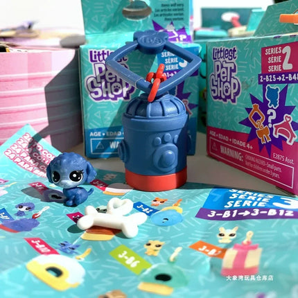 Hasbro Littlest Pet Shop LPS Blind Box Toy Cute Big Eyes Cat Dog Rabbit Model Pendant Animal Doll Mystery Box Toy Children Gift
