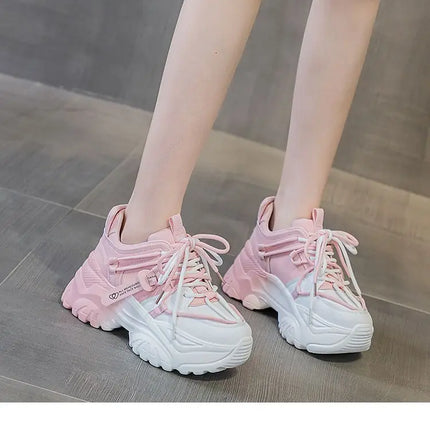 Women's Shoes Casual Shoes Spring Sneakers Platform Woman-shoes Tennis Female Fashion Thick Sole 2024 Roses Trainers Increased I