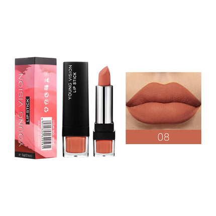 YOUNG VISION Matte Mist 12 Color Lipstick Velvet Non stick Cup Moisturizing Lipstick