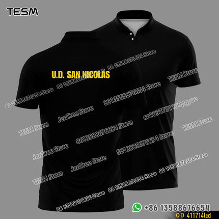 TESM Summer POLO Shirt Men Summer Sports V-neck T-shirt Street Trendy Short Sleeve 3D HD Print T-shirt