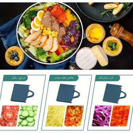 Mandoline Food Slicer, Vegetable Slicer for Kitchen, Mandoline Potato Slicer，Kitchen Food Slicer, 4in1 & Thickness Adjuster Mult