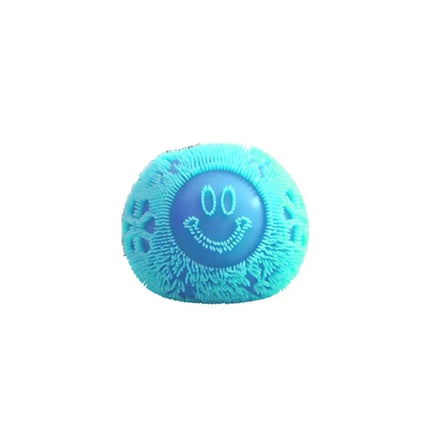Needoh Fuzz Ball Smile Soft Jellyfish Squish Squeeze Toy Stress Anxiety Relief Stress Sensory Waterproof Water Play Sensory Toy