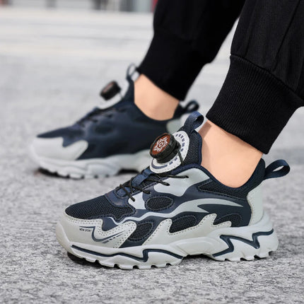 Children Sports Shoes Spring Breathe Mesh Thick Sole Light Anti Slip Children Daily Wear Casual Shoes Student Soft Running Shoes