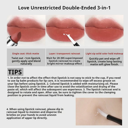 NOVO Waterproof and sweat-resistant dual-ended lipstick Long-lasting, smudge-proof and transfer-resistant