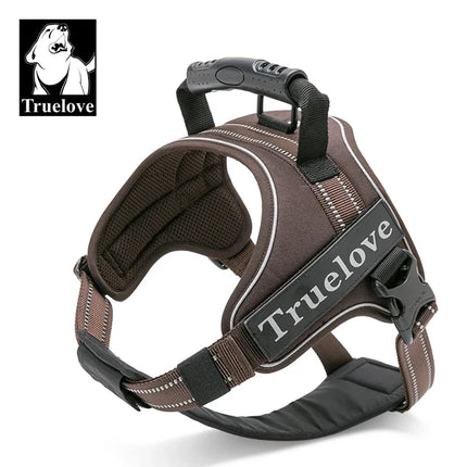 Truelove Dog Harness No-Pull Reflective Stitching Night Visibility Outdoor Adventure Big Dog Harness Match Puppy Vest TLH5753
