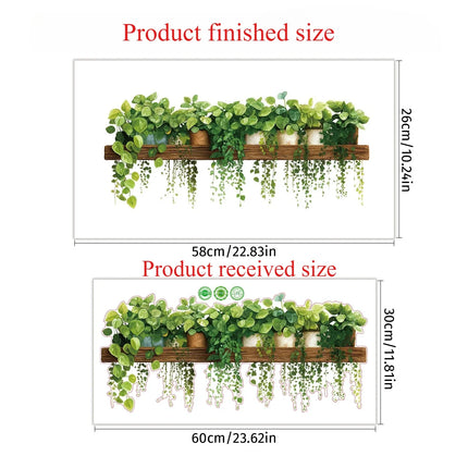 Green Leaves Plant Branch Wall Stickers Bedroom Living Room Background Wall Decoration Home Decor PVC Mural Art Decals Wallpaper