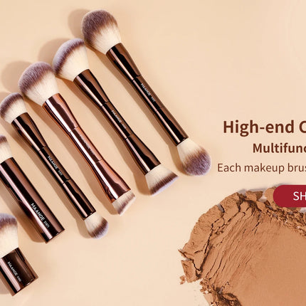 Maange 1PCS Makeup Brush with Box Foundation Concealer Powder Blush Contour Brush Dense Soft Bristle Brush Beauty Tool For Women