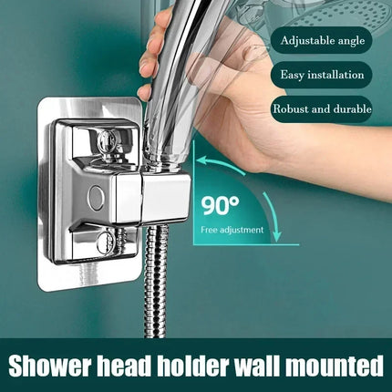 Universal Shower Head Holder Adjustable Wall Mounted Shower Holder Self-Adhesive Showerhead Handheld Bracket Bathroom Accessory