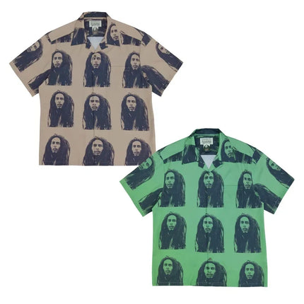 Film Character Printing Hip Hop Wacko Maria Shirt Men Women Loose High Street Top Black White Short Sleeve Shirts