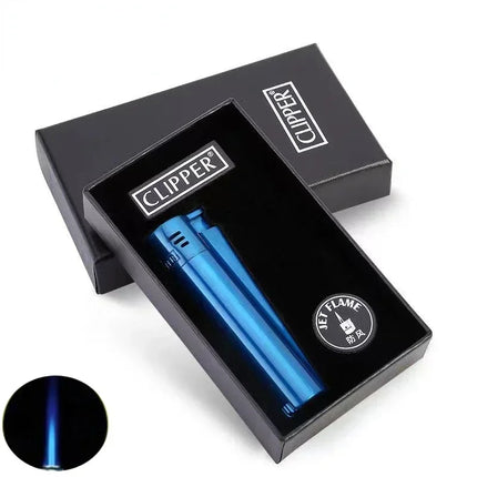 New Clipper Spades A Metal Fireless Butane Gas Jet Torch Lighter Portable Grinding Wheel Flint Inflatable Lighter Men's Gift