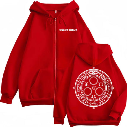 Limited Silent Hill 2 Game Print Zipper Hoodies High Quality Fashion Zip Up Pullovers Men Women Casual Long Sleeve Sweatshirts