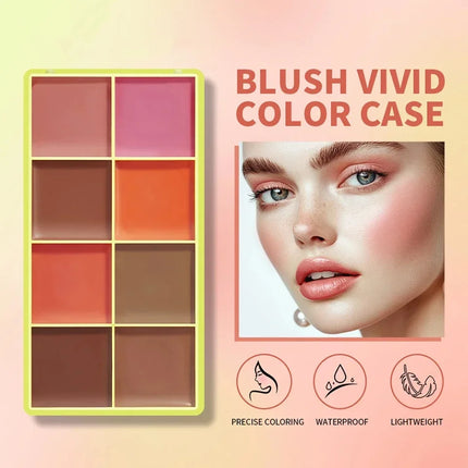  8-Color Eyebrow Cream Blush Curve Case Cream Cosmetics Palette Matte Shimmer Finishes Shadow Tones Long-Lasting Cosmetics