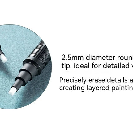 Faber-Castell Precision Tip Pen-Style Eraser Refillable Round 2.5mm Art Pencil Eraser Professional Drawing Rubbing Stationery