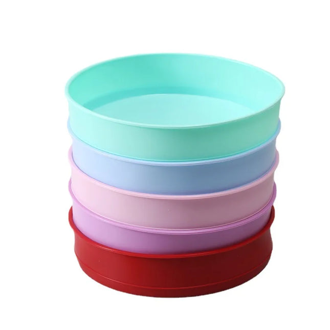 4/6/8/10 Inch Round Silicone Cake Mold Baking Pan for Mousse Fondant Pastry Dessert Jelly Reusable Non-Stick Cylinder Mold