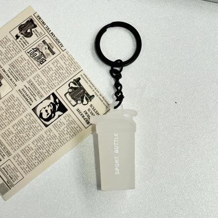 Mini Barbell Plates Key Chain Water Cups Creative Simulation Dumbbells Keyring Kettlebells Bag Charm Fitness Series Pendant