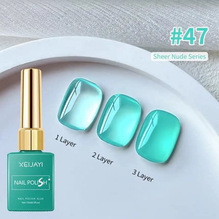 8 Colors Gel Nail Polish Kit 15ml Stained Glass Gel Polish Pink, Blue, Nude Color Nail Art Gel Polish for Uv Lamp Manicure Goods