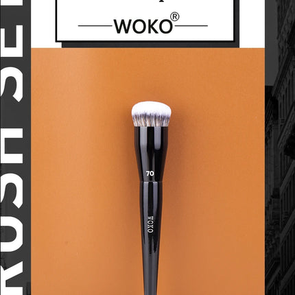 Flat Top Foundation Makeup Brushes Flat Angled Synthetic Hair Face Contour Foundation Liquid Cream Bronzer Buffing Makeup Tool
