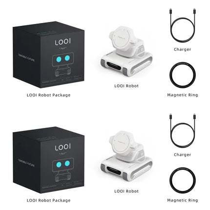 looi Mobile Assistant Smart Desktop Robot 2-Piece Interactive Set – Suitable for Children and Adults – AI Toy