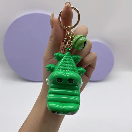 Funny Cute Cartoon Mouth Tooth Alligator Hand Keyring Children's Toy Biting Crocodile Game Keychain Women Men Gift Bag Pendant
