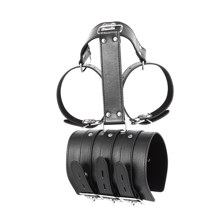 Bdsm Discipline Belt Full Body Leather Bondage Restraint Straps Hand Behind Back Bondage Arm Binder Glove Sleeves Sex Product