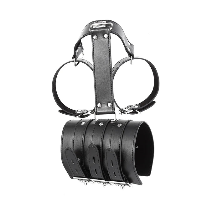 Bdsm Discipline Belt Full Body Leather Bondage Restraint Straps Hand Behind Back Bondage Arm Binder Glove Sleeves Sex Product