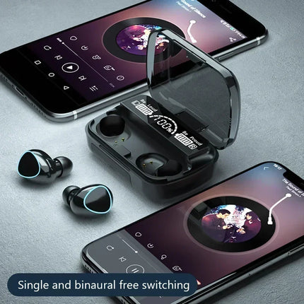 Bluetooth Earphones Handfree LED Dispay Headphones Bluetooth HiFi Stereo Music Wireless Earbuds Waterproof Gaming Headset