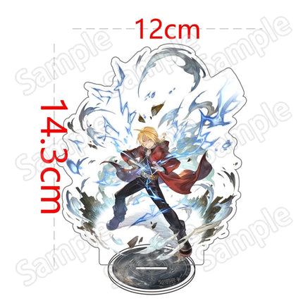 Fullmetal Alchemist 15cm Acrylic Stand Keychain Edward Elric Roy Mustang Double Sided HD Desk Decor Fan Gift