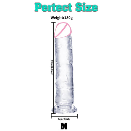 Realistic Dildo Adult Toys Transparent Dildo Suction Cup Jelly Women Erotic Sex Toys Soft Clitori Vaginal Masturbators Penis
