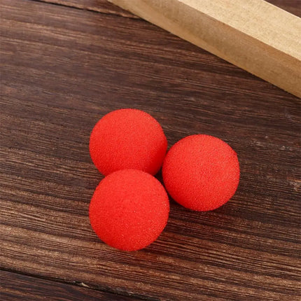 4.5cm Soft Red Circular Magic Sponge Balls Finger Close-Up Magic Trick Props Party Favors Fun Toy for Kids Adults Magic Show