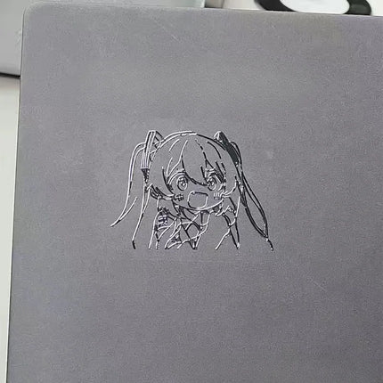 Hatsune Miku Anime Peripheral Metal Stickers Personalized Waterproof Stickers Cell Phone Headphones Laptop Decorative Gift