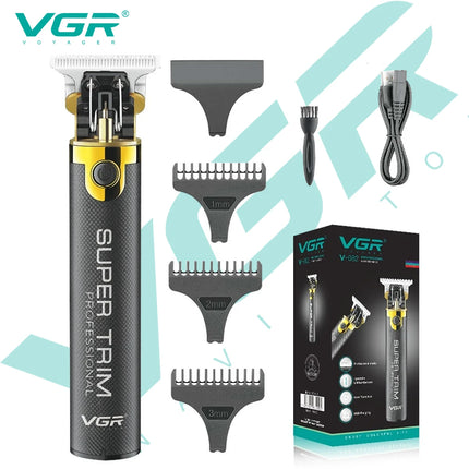 VGR 082 Hair Trimmer T9 Professional Hair Cutting Machine Cordless Rechargeable Bald Trimmer for Men