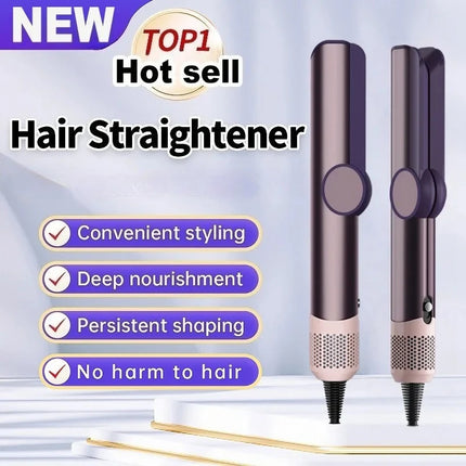 Professional 2-in-1 Styling Tool Hair Straightener & Hair Dryer Heat-Up Hair Flat Iron Negative Ion Iron Household Hair Dryer