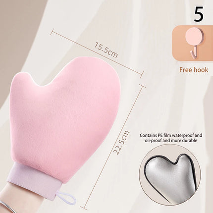 Reusable Body Self-Tanning Glove Cream Lotion Mousse Body Cleaning Glove Double-Sided Prevents Sticky Hands Applicator Self Tan
