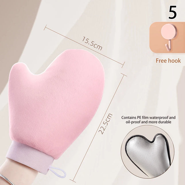 Reusable Body Self-Tanning Glove Cream Lotion Mousse Body Cleaning Glove Double-Sided Prevents Sticky Hands Applicator Self Tan