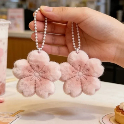 2026 Pendant Small Accessories Girl Cherry Blossom Healing Plush Pendant Keychain