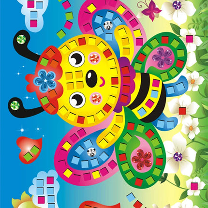 6 Pcs/Set Mosaic Diamond Handmade Craft DIY Stickers Crystal Paste Painting Mosaic Puzzle Educational Toys Kids Gift