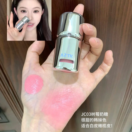 AZTK Liquid Blusher Jello Color Powder JC04  Moisturizing Highlight Beauty Expands Contracts Cheek Matte Face Makeup