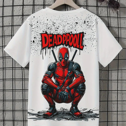 MARVEL Deadpool Boys Girls Graphic T-Shirt 3D Cartoon Print Summer Casual Short Sleeve Tee Kids Superhero T shirt