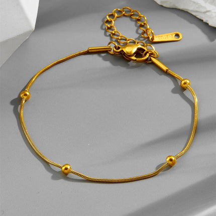 Vintage Anklets for Women Stainless Steel Beads Chain Anklet Leg Bracelets Bodychain Summer Beach Jewelry Accessories Gifts