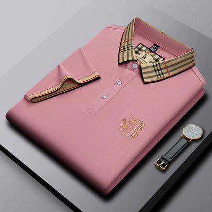 2025 new luxury men's short-sleeved summer high-quality designer boutique brand embroidered polo shirt business casual T-shirt