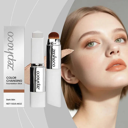 2-in-1 Color Changing Foundation Stick Light Moisturizing Matt Base Makeup Long Lasting Waterproof Contouring Korean Make Up