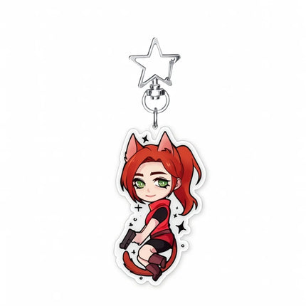 Resident Evil 6cm Acrylic Stand Keychain Leon Jill Chris Ada Game Figure Bag Pendant Decor Collection Gift For Fans