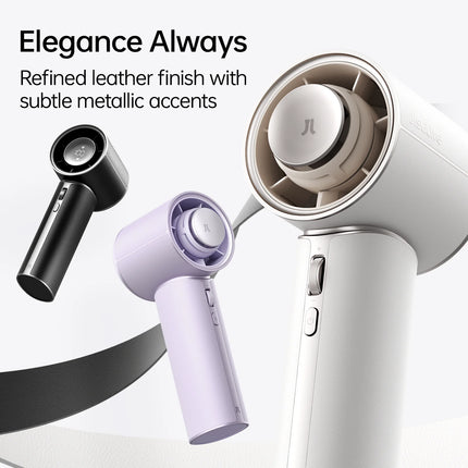 JISULIFE Portable Handheld Fan Pro1 Mini Refined Utility,Elite PU Leather, 30 Hour Cooling Power, Aroma Pod, 100-Speed Precision